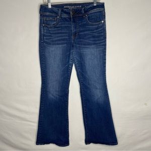 American Eagle Blue Denim Kick Boot Super Stretch Petite  Jeans 12P